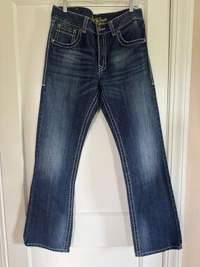 Wrangler Rock 47 Denim Men’s Dark Blue Bootcut Jeans